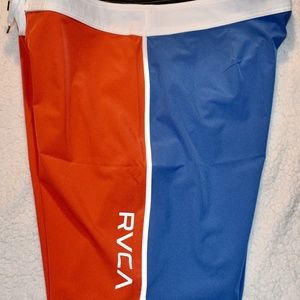 Men's RVCA Board Shorts Red/Blue NWOT Sz 42